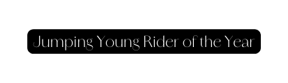 Jumping Young Rider of the Year